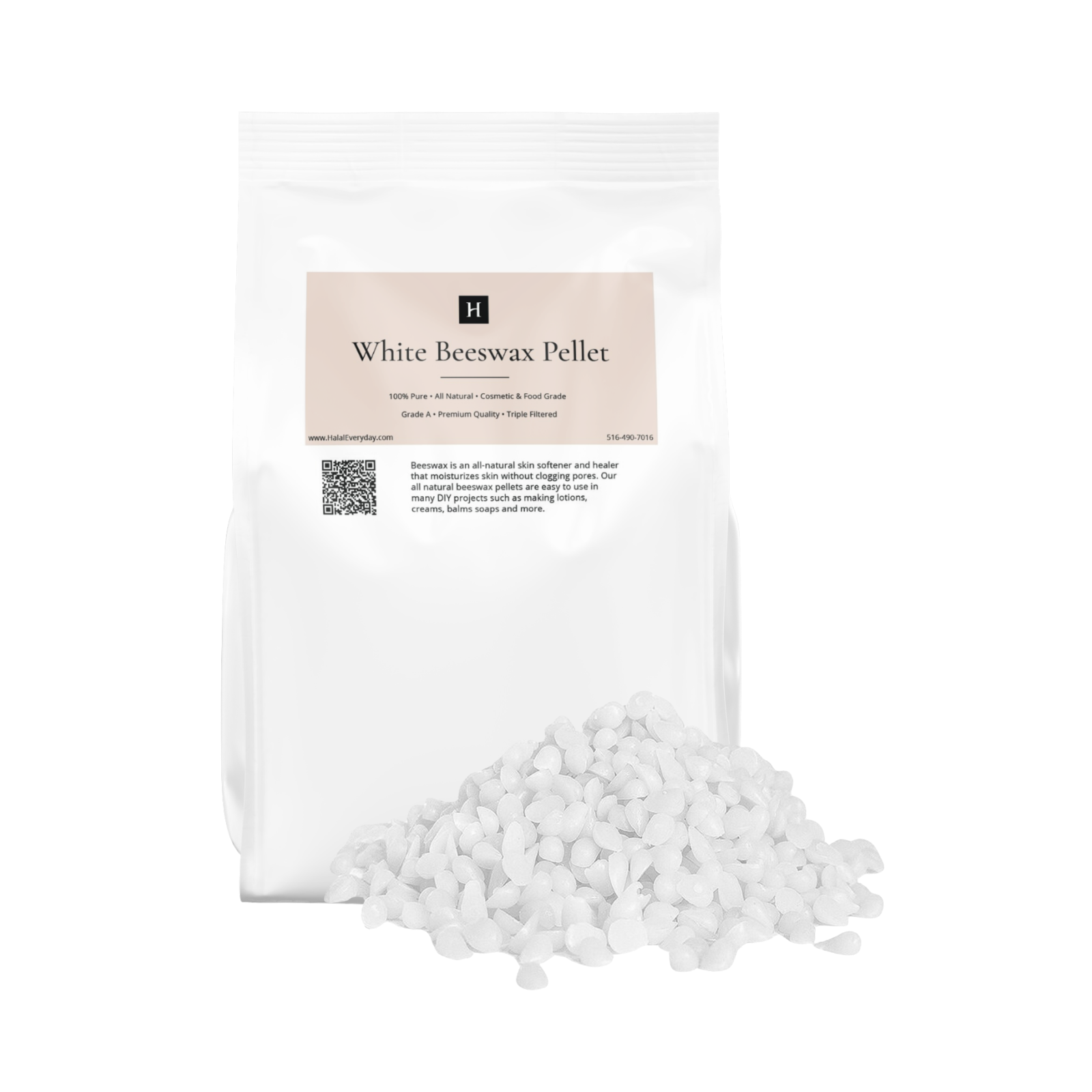 Beeswax Pellets - White